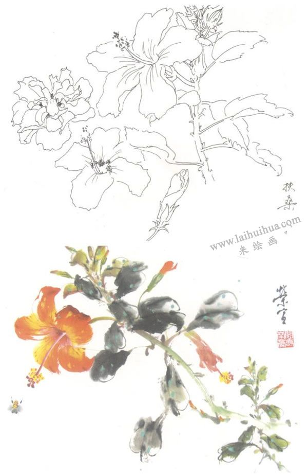 扶桑寫意畫法