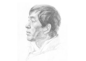 《男子側(cè)面像》（胸像）素描