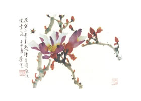 木蘭寫意畫法