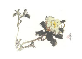 梔子花寫意畫法