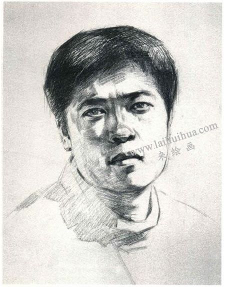 楊國(guó)杰中年男子人物素描畫法步驟圖示02