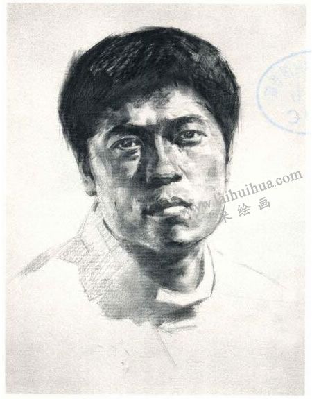 楊國(guó)杰中年男子人物素描畫法步驟圖示03