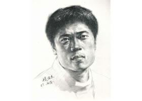 楊國杰人物素描畫法步驟（中年男子）