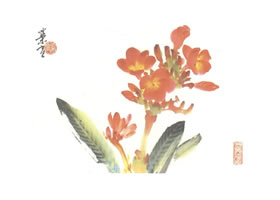 雞蛋花寫意畫法