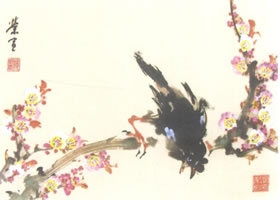 杏花的寫意畫法