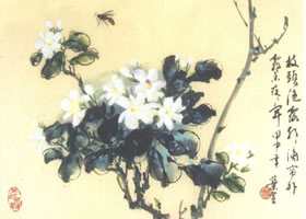 茉莉花寫意畫法