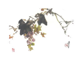 葡萄寫意畫法（一）