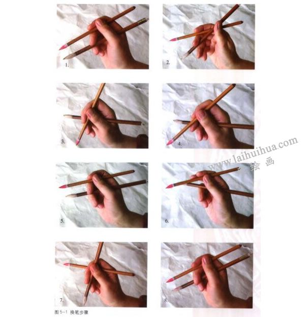 工筆花卉換筆步驟