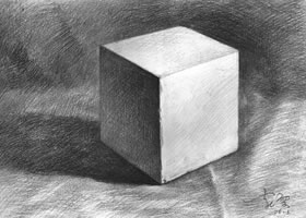 正方體素描的不同表現(xiàn)