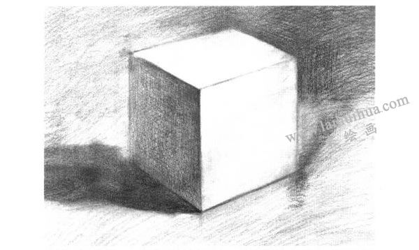 正面體素描明暗的畫法步驟05