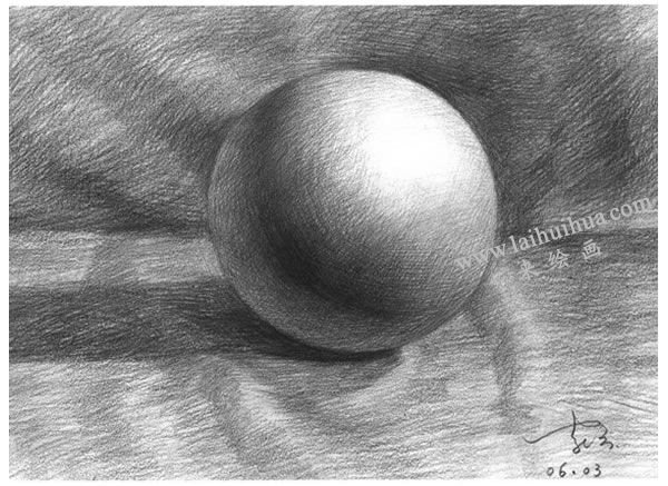 圓球體素描結(jié)構(gòu)的畫法圖示02