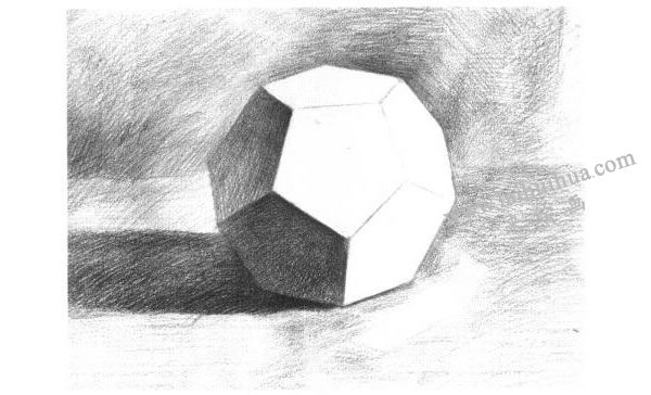 十二面體素描的明暗畫法步驟圖示06