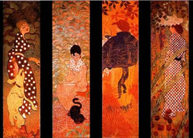 波納爾裝飾畫《花園里的女人》作品