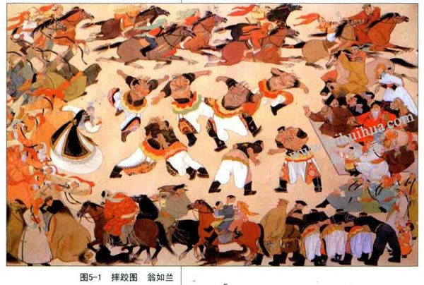 摔跤圖裝飾畫(huà)