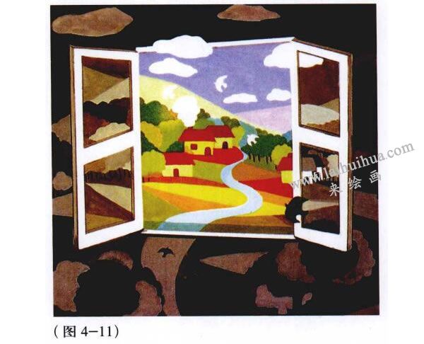 借景觀景裝飾畫作品