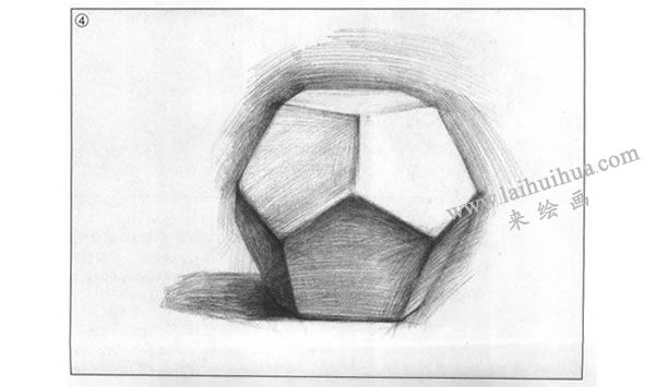 五邊形多面體石膏幾何體素描畫(huà)法步驟圖示04