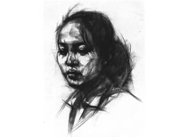 女青年頭像結(jié)構(gòu)素描畫(huà)法
