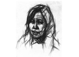 女中年頭像結(jié)構(gòu)素描畫(huà)法