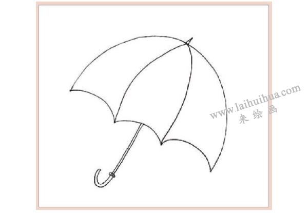 小花傘裝飾畫(huà)作畫(huà)步驟圖示01