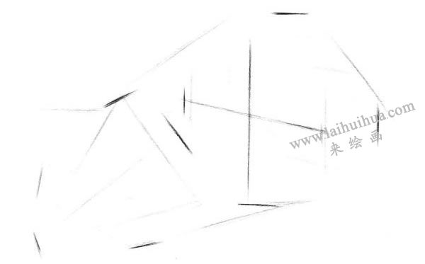 兩個(gè)幾何體組合的結(jié)構(gòu)素描表現(xiàn)步驟01