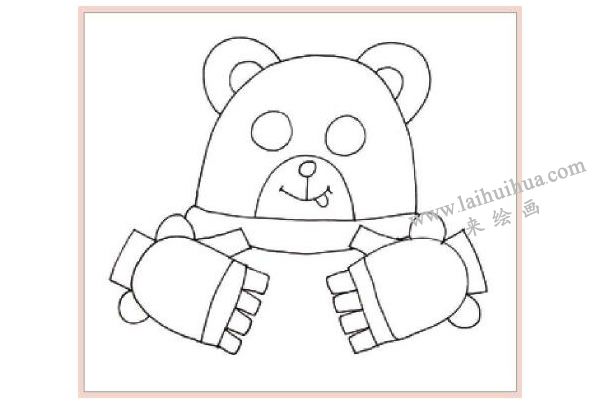 三只熊裝飾畫(huà)作畫(huà)步驟圖示01