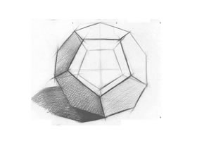 正二十面體結(jié)構(gòu)素描畫法步驟