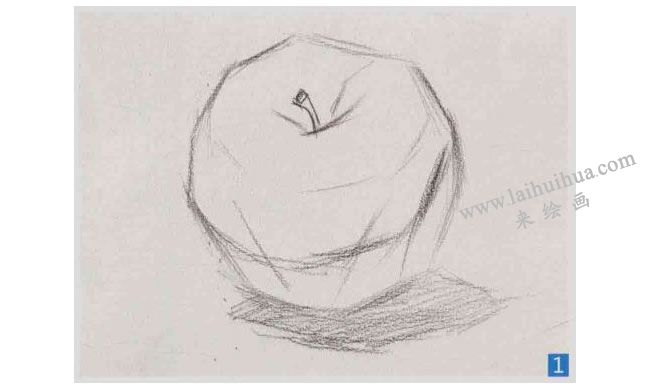 蘋果素描畫法步驟圖示01
