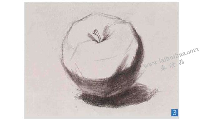 蘋果素描畫法步驟圖示03