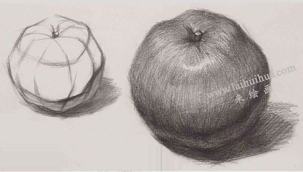 橘子素描畫法圖示