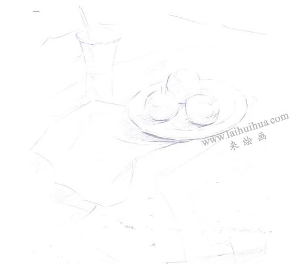 石榴水粉畫法步驟圖示01