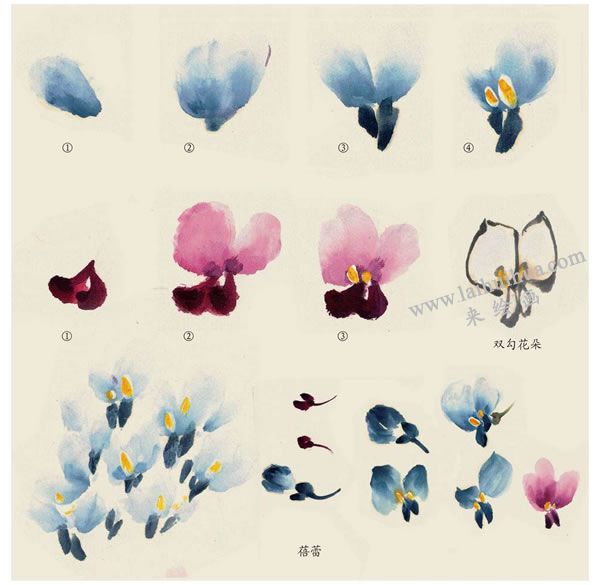 紫藤花的畫法