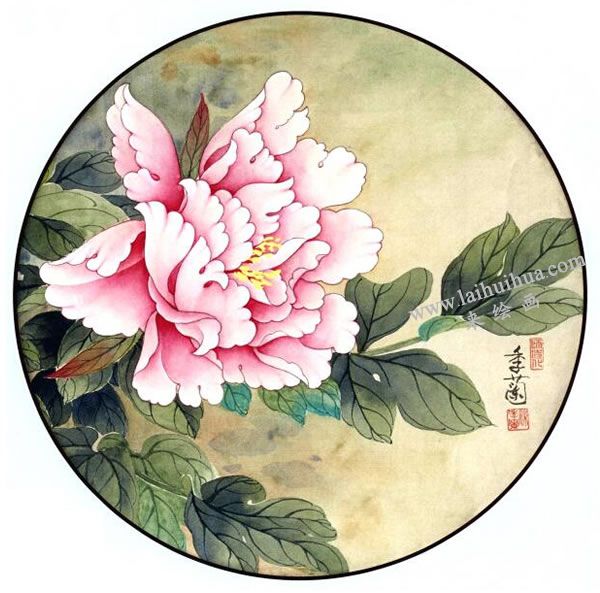 工筆畫《國(guó)色》（牡丹）繪畫步驟圖示05