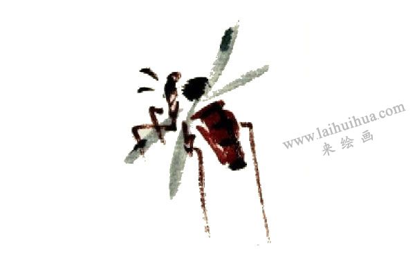 黃蜂的寫意畫法步驟圖示04