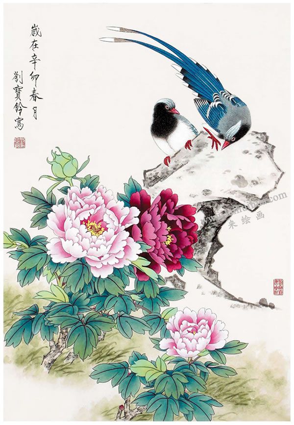 工筆畫《福壽雙全》畫法步驟圖示04