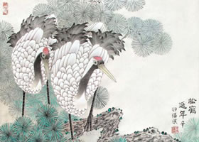 工筆畫《松鶴延年》畫法步驟圖示