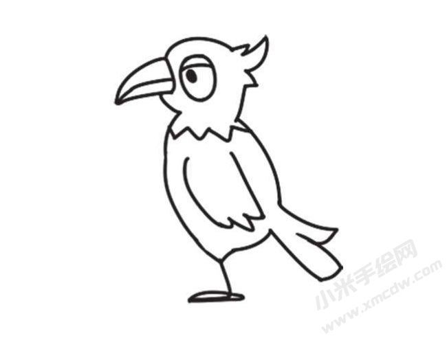 鸚鵡簡筆畫創(chuàng)作步驟圖示05