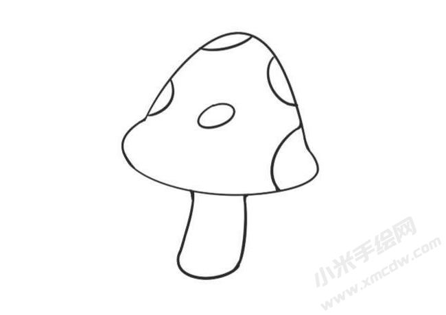 蘑菇簡(jiǎn)筆畫(huà)創(chuàng)作步驟圖示03