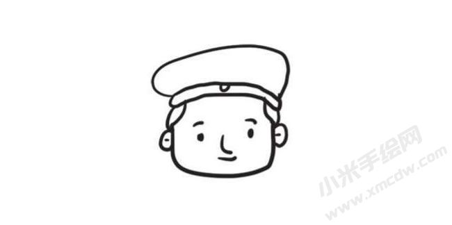 軍人簡筆畫創(chuàng)作步驟圖示01