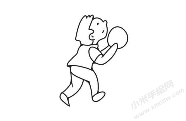 籃球運(yùn)動(dòng)員簡(jiǎn)筆畫創(chuàng)作步驟圖示04