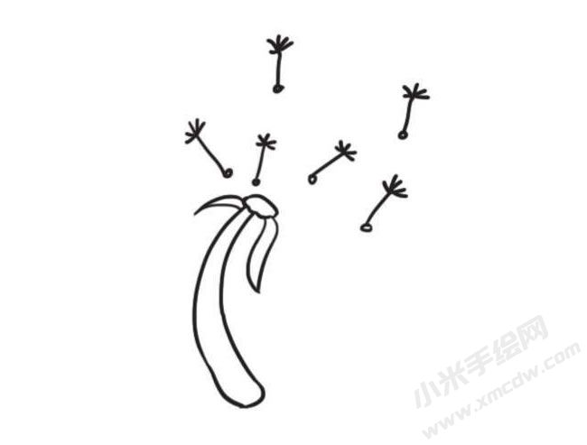 蒲公英簡(jiǎn)筆畫創(chuàng)作步驟圖示03