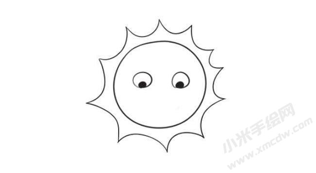 太陽(yáng)簡(jiǎn)筆畫(huà)創(chuàng)作步驟圖示05