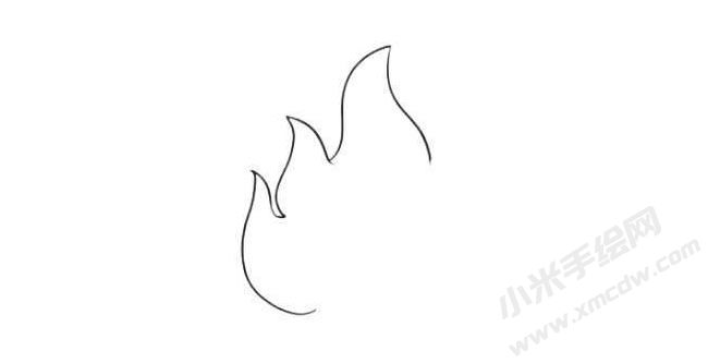 火焰簡(jiǎn)筆畫(huà)創(chuàng)作步驟圖示02