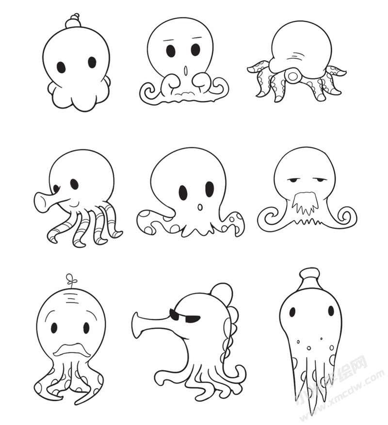 章魚簡筆畫集合