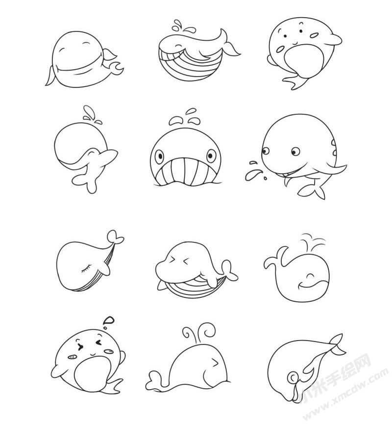 鯨魚簡(jiǎn)筆畫集合