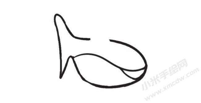 鯊魚簡筆畫創(chuàng)作步驟圖示02