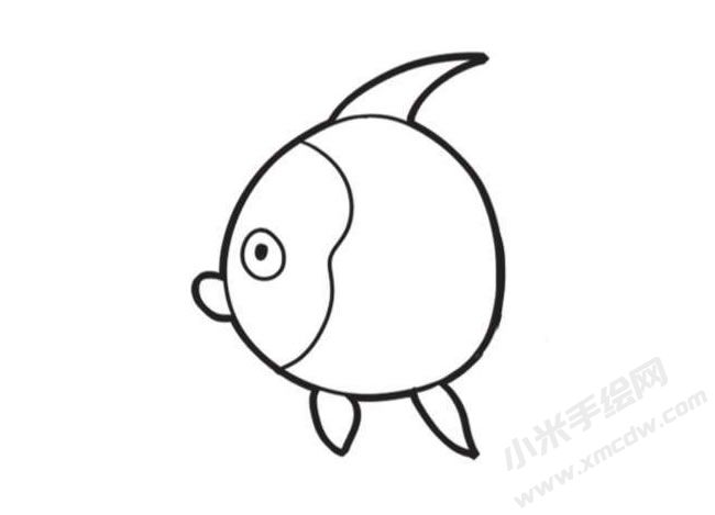 熱帶魚簡筆畫創(chuàng)作步驟圖示02