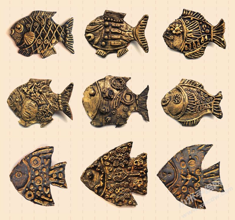 小伙伴們的手工畫作品“美麗的魚”集合