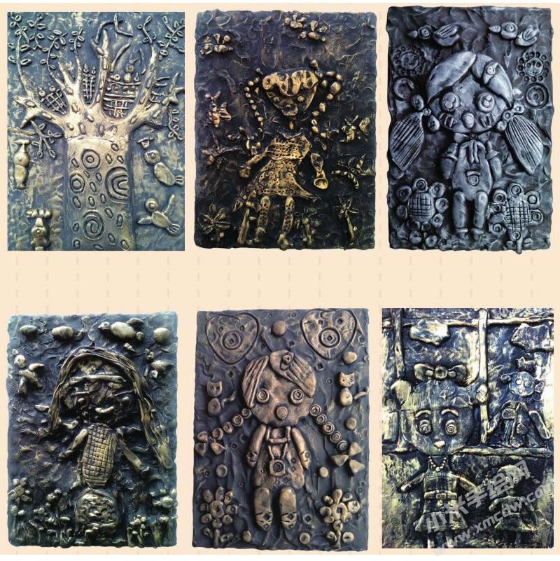 我和玩具熊diy手工畫作品,我和玩具熊浮雕畫作品