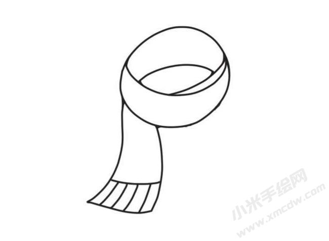 圍巾簡筆畫創(chuàng)作步驟圖示03