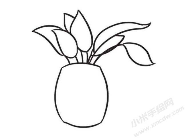 綠蘿簡筆畫創(chuàng)作步驟圖示03